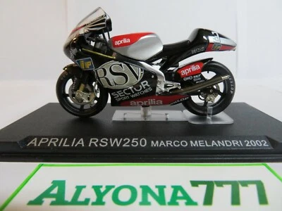 APRILIA RSW250 Marco Melandri 2002 1/24 Ixo Moto Bike Motorcycle 1:24 Altaya/IXO - Image 1 of 4