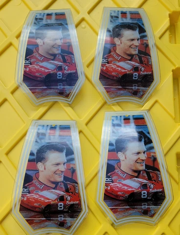 (4) Dale Earnhardt Jr Budweiser #8  Touch Lamp Glass Shade Replacement Parts Cover