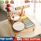 Kids Drum Set for Toddlers Natural Wooden Music Kit Birthday Gifts for Age 3+