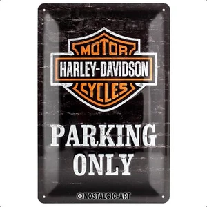 Nostalgic Art Targa in Metallo Retrò Harley Davidson Parking Only 20x30cm 22231 - Imagen 1 de 6