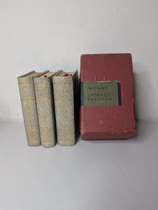 The Library Catholic Devotion Set of 3 Books 1959 by Catholic Press In Box *read - Picture 1 of 11