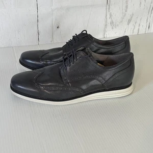 Cole Haan Shoes Mens Size 13W Gray Leather OriginalGrand Wingtip Oxford C1574 - Picture 1 of 13
