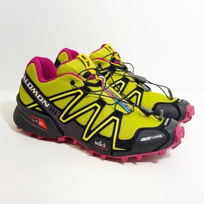 Salomon Hombres Speedcross 4 Trail Running Zapatos Talla 7.5 Verde Rosa Foto 1 de 4
