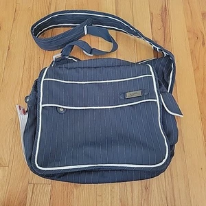 OGIO Road Trip Purse Messenger Bag Blue White Pinstripe - Picture 1 of 4