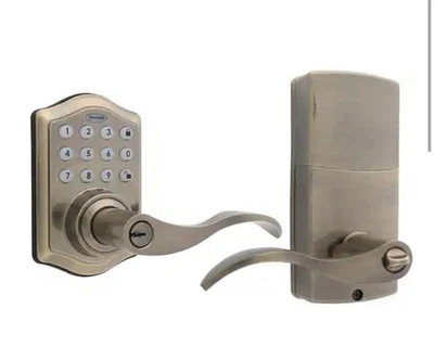 - Manija de cerradura de puerta con palanca de entrada sin llave con teclado electrónico - Fácil de instalar... Foto 1 de 4