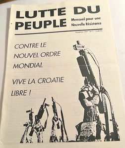 Lutte Du Peuple magazine issue 1 Nouvelle Resistance November 1991 France rare - Picture 1 of 2