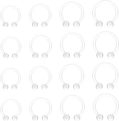 16 Stück Hufeisen Septum Piercing 16G Retainer Nase Lippe Helix Tragus Ringe Cle - Bild 1 von 4