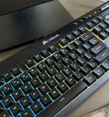 Corsair K55 (CH9206015NA) Wired RGB Backlit Gaming Keyboard w/ Hand Rest - Image 1 of 4