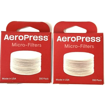 Aeropress Micro-Filters 350 Pack (2 Packs) All New/Sealed White