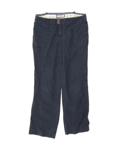 FAT FACE Womens Straight Chino Trousers UK 16 Large W32 L30 Navy Blue WD06 - Picture 1 of 3