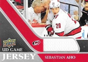 Sebastian Aho Upper Deck 2020-21 UD Game Jersey Series 1 Carolina Hurricanes - Bild 1 von 2