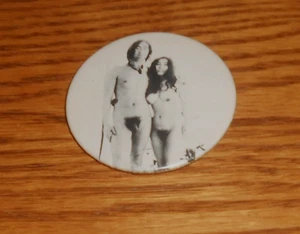 John Lennon & Yoko Ono Nude Vintage Button Pinback 2,25" RARE The Beatles - Bild 1 von 2