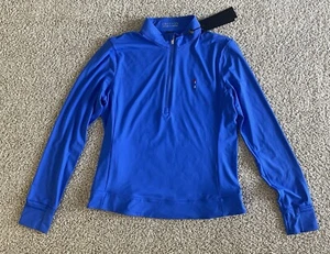 New Womens Greyson Halley II Quarter 1/4 Zip Stretch Pullover Blue Size: M - Picture 1 of 15