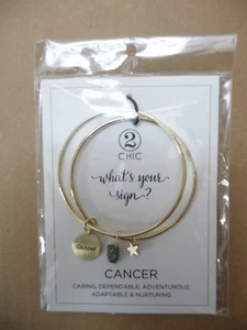 Pulsera CANCER Dije Tono Dorado Signo del Zodiaco Constelación Astrología 2Chic - Imagen 1 de 3