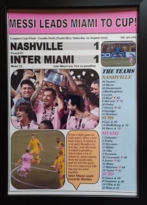 Nashville 1 Inter Miami 1 - 2023 Leagues Cup - souvenir print - Picture 1 of 5