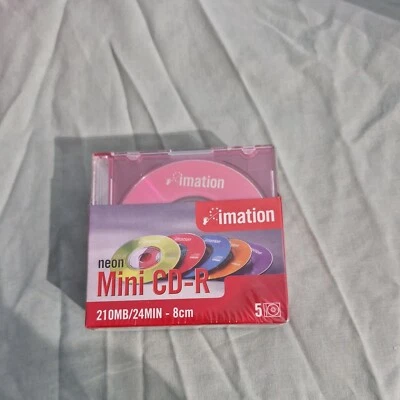 Imation Neon Mini Neon 80mm CD-R 5-Pack (L3) - Image 1 of 4