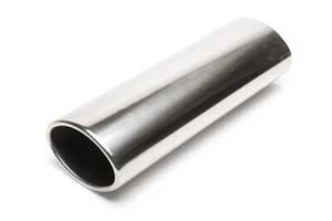 Endrohr Edelstahl Anschweißendrohr 120 x 80 mm oval grade gebörtelt Länge 330 mm - Bild 1 von 1