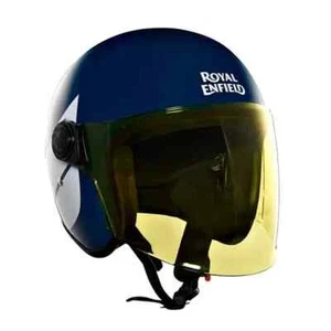 COPTER OPEN FACE HELMET BLUE FOR ROYAL ENFIELD HUNTER - Picture 1 of 6