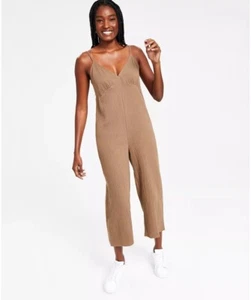 Style Not Size for Jenni 100% Cotton Jumpsuit Tobacco Tan Plus Size 3X NWT - Picture 1 of 8