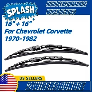 Wipers 2-Pack Premium Wiper Blades fit 1970-1982 Chevrolet Corvette 19160x2 - Picture 1 of 11