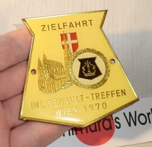 Plakette Internat. RENAULT Treffen WIEN 1970 Dauphine GORDINI Ondine R1093 A19 - Picture 1 of 6