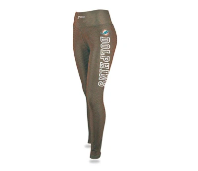 Leggings Zubaz NFL para mujer Miami Dolphins estampados de malla sintética Foto 1 de 2