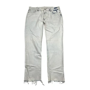 Levi’s 541 Athletic Fit Tapered Jeans Raw Frayed Hem Bleached Wash Mens 38x32 - Picture 1 of 7