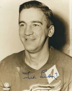 Autographed 8X10 TED LINDSAY Detroit Red Wings Photo w/ COA - Picture 1 of 1