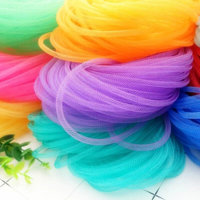 Mesh Tubing Ribbon Multicolor Flexible for DIY Bag Handmade Crafts Decoration - Image 1 of 4