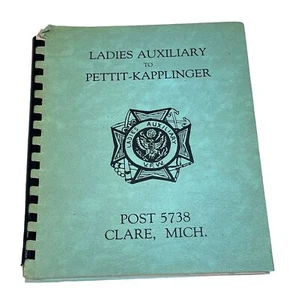 Vintage Michigan VFW Post 5738 Ladies Auxiliary Cookbook Clare - Picture 1 of 12