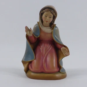 Figura Belén Madera Tallada Belén Belén Belén San María pintada para tamaño 22 cm - Imagen 1 de 13