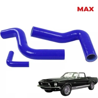 Silicone Radiator Hose Kit For  Ford Mustang 1964-1968 Cobra Shelby 289-302 - Image 1 of 4