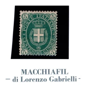 REGNO 1889 UMBERTO I 5 CENTESIMI N.44 G.I MNH** CERTIFICATO DIENA - Foto 1 di 3