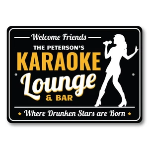Letrero personalizado de bar salón de karaoke donde nacen las estrellas - Imagen 1 de 4