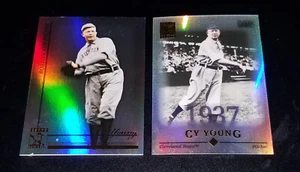 CY YOUNG TOPPS TRIBUTE 2004 and 2010 REFRACTOR CLEVELAND HOF - Picture 1 of 3