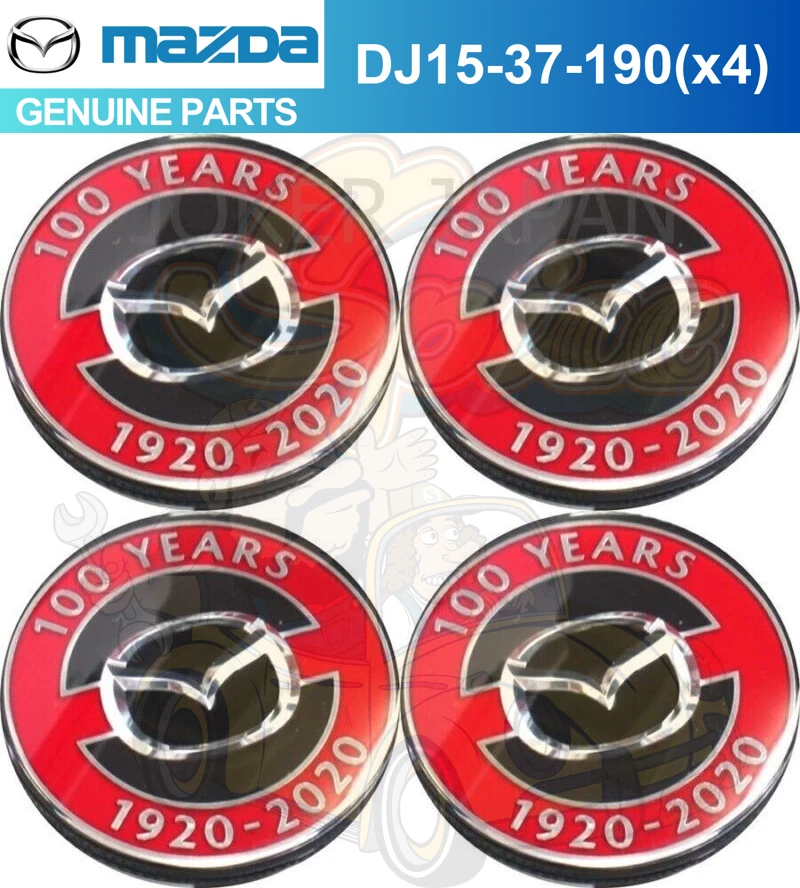Juego de 4 tapacubos centrales de rueda genuinos 100 aniversario Mazda MX-5 MIATA Foto 1 de 1