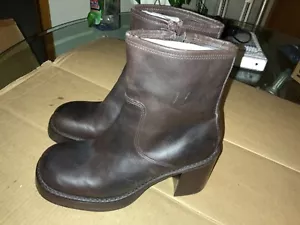American Eagle Outfitters Brown Leather Platform Boots Women Size 10M - Picture 1 of 9