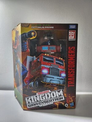 TRANSFORMERS WFC Kingdom Optimus Prime leader Class Hasbro Autobot - Immagine 1 di 4