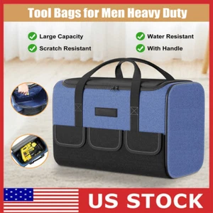 Multifunction Portable Hand Tool Bag Heavy Duty Big Canvas Storage Toolkit Case - Picture 1 of 12