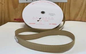 Hook And Loop Fastener Tape 1" Beige Color,  25 Y per roll, Sold by 1 set Sew on - Picture 1 of 2