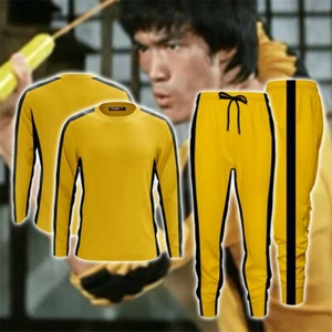 Bruce Lee Game of Death Cosplay Costume Set Adult Men Top Pants Yellow Suit - Bild 1 von 6