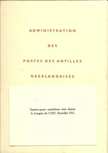 CARPETA DE PRESENTACIÓN DE DELEGADOS UPU 1952 ANTILLAS NEERLANDESAS CAT £300 - Imagen 1 de 4