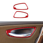 Car Door Handle Frame Trim For Red Carbon Fiber BMW 1 Series E82/E88 2008-2013