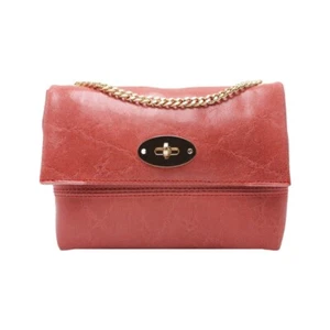 Italiano Cuero Genuino Mini/Fiesta Bolso de Mano Bolso de Bolso - Rojo - Imagen 1 de 5