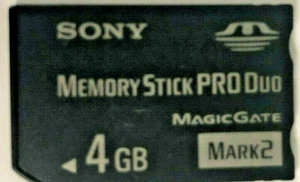 Sony 4GB Memory Stick PRO Duo Card - MS-MT4G/TQ - Picture 1 of 2