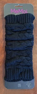 MEMOI LEGWEAR CALENTADOR DE PIERNAS TALLA ÚNICA TEJIDO DIAGONAL NEGRO - Imagen 1 de 5