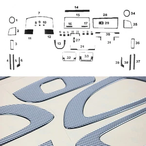 Innenraum Dekor Cockpit für VW T6 T6.1 alle 2015-2024 Carbon Optik 39tlg - Bild 1 von 10