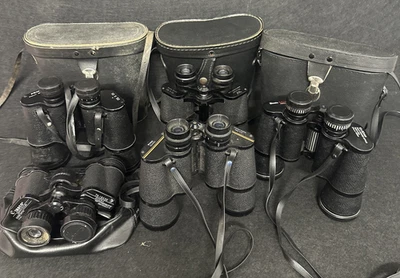 Vintage Binoculars Job Lot Of Five Unchecked Boots Prinz Tasco t4252 - Image 1 of 4