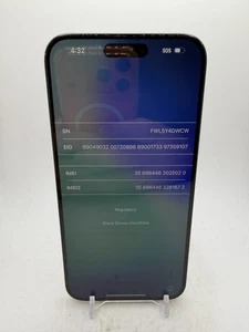 Apple iPhone 15 Pro Max - Blue - 256GB - as-is for salvage/parts/disassembly - Picture 1 of 7