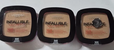3-Loreal Infallible Pro Matte Lasting Finish Powder #500 Sun Beige - NEW SEALED - Image 1 of 4